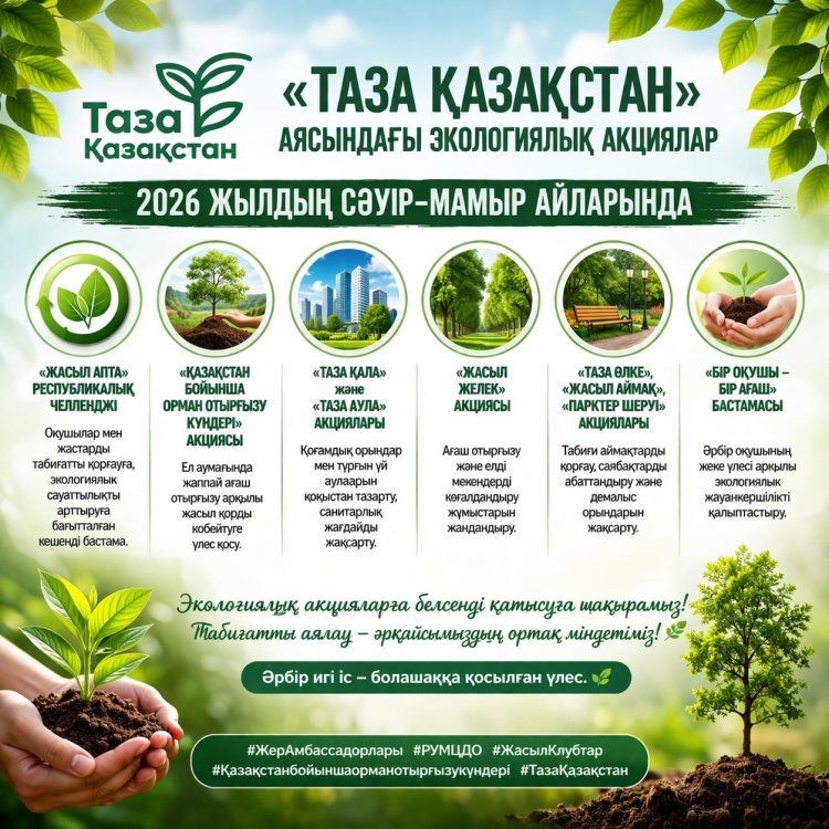 "ЖАСЫЛ АПТА" республикалық экологиялық челленджі